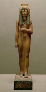 神圣的女王Ahmose Nefertari（彩绘木头）